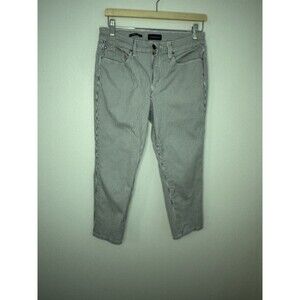 Charter Club Bristol Capri Pants Size 8 Navy White Stretch Preppy French Stretch